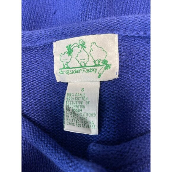 Quacker Factory Vintage Sweater Patriotic Stars & Stripes Cardigan Size Small - Picture 5 of 8